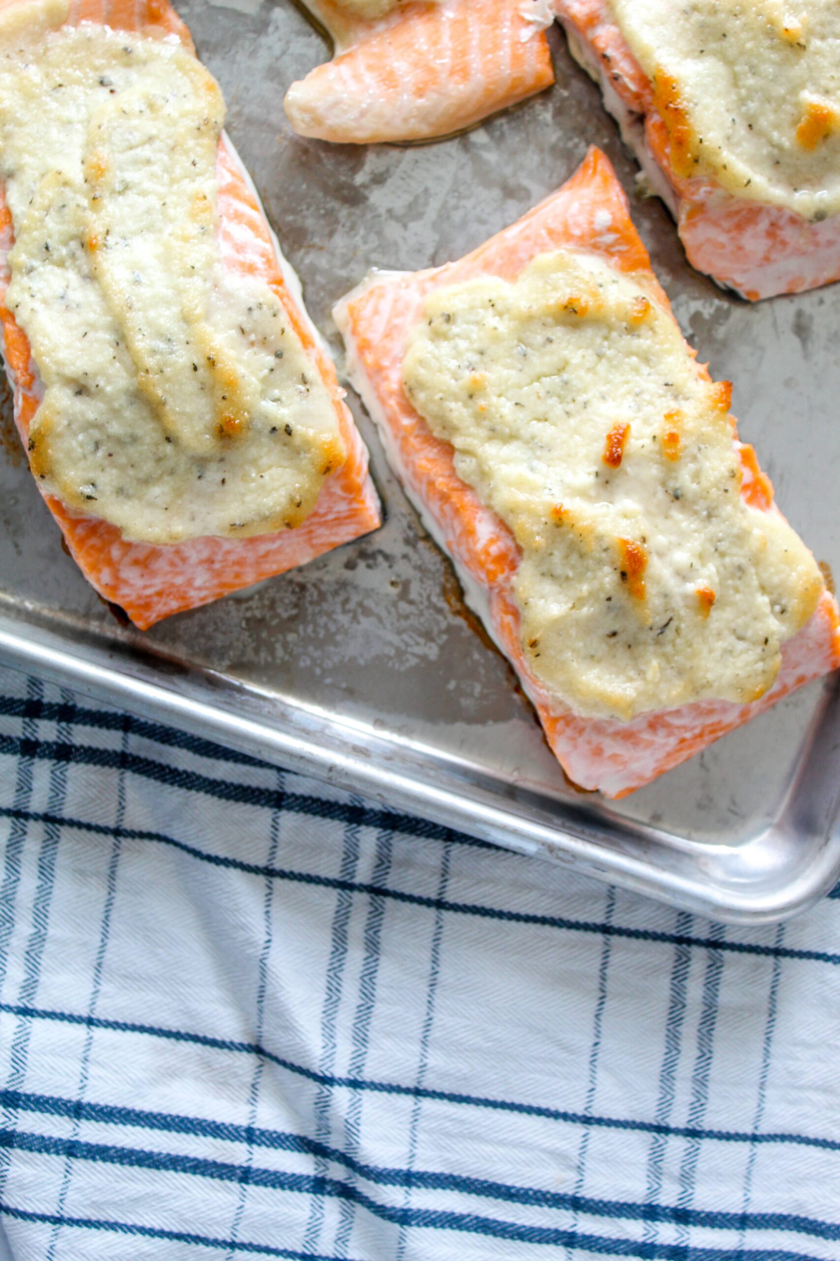 Baked Salmon With Cream Cheese - The Kitchen Magpie - Low Carb