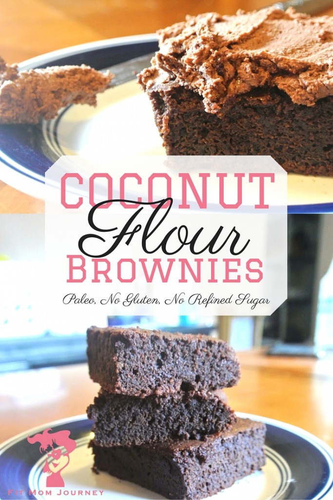 Coconut Flour Brownies. Paleo brownies with no refined sugar, and gluten free! From Fit Mom Journey!