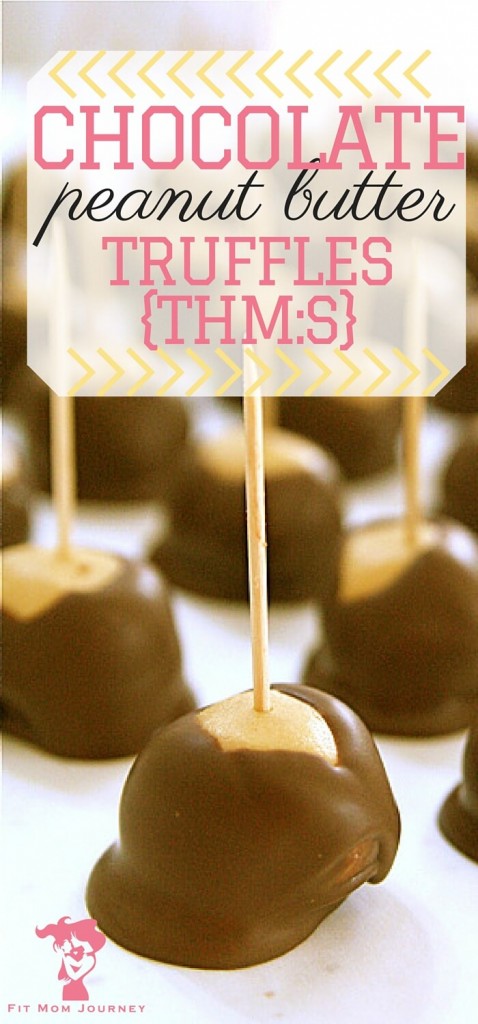 jump on the Stevia bandwagon, learn to THM-it-up without depriving yourself, and enjoy the holiday season with these THM Chocolate Peanut Butter Truffles {THM:S}