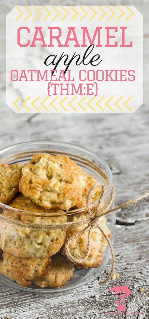 A moist, delicious THM E oatmeal cookie that amps up the flavor with caramel and apples!