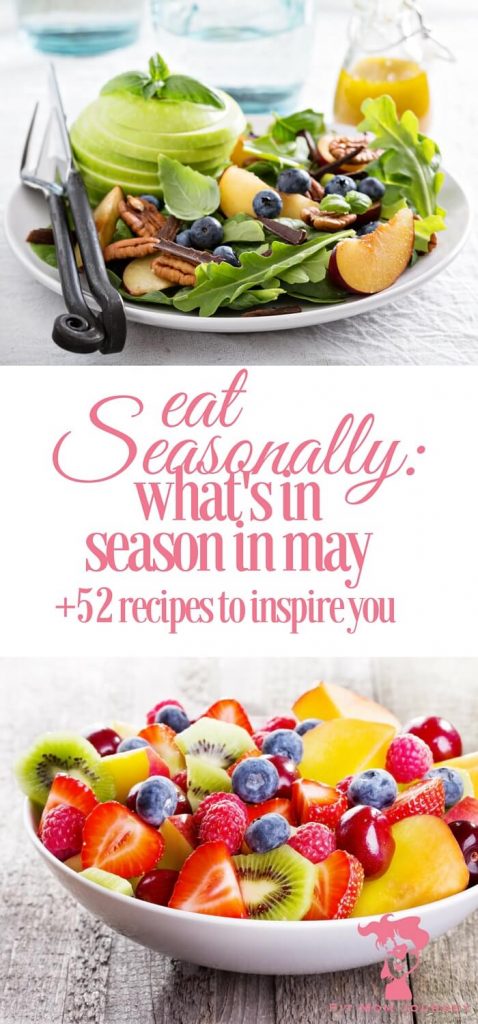 One of the best ways to eat for your health and wallet is to eat seasonally! In May, tons of great produce comes into season, and I've collected 52 delicious recipes to inspire your THM journey!