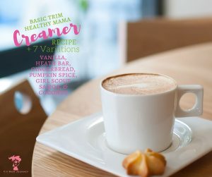 Love coffee and Trim Healthy Mama? Well I've got a Trim Healthy Mama Coffee Creamer recipe + 7 variations including Pumpkin Spice, Caramel, and Samoa that don't disappoint!