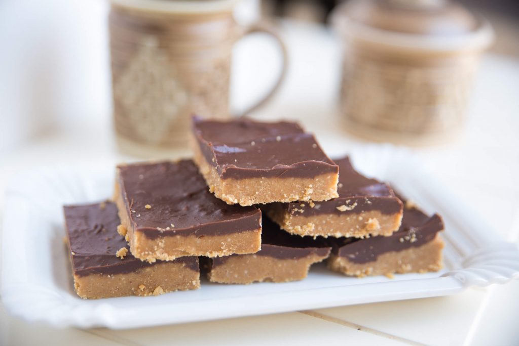 Trim Healthy Mama Chocolate Peanut Butter Bars THM:S