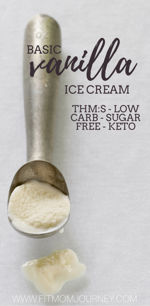 Delightfully simple Trim Healthy Mama Vanilla Ice Cream is exactly what you freezer needs. It's low carb, sugar free, keto, and fits nicely with an S meal.