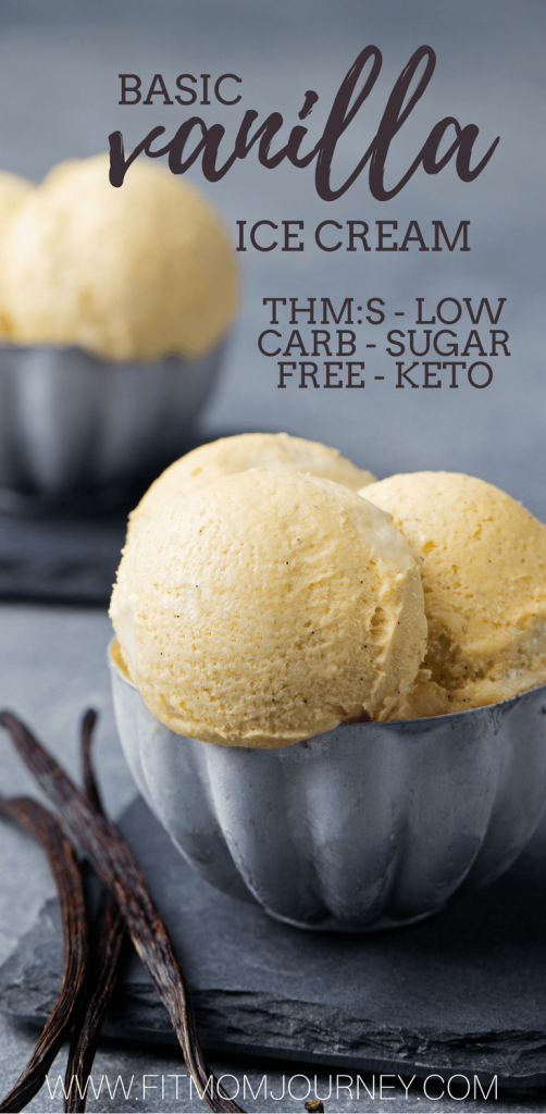 Delightfully simple Trim Healthy Mama Vanilla Ice Cream is exactly what you freezer needs. It's low carb, sugar free, keto, and fits nicely with an S meal.