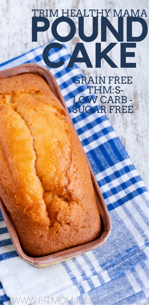 Trim Healthy Mama Pound Cake has tons of uses, from strawberry shortcake, to bread putting and beyond. Plus, it's grain free, keto, sugar free, low carb, and more!