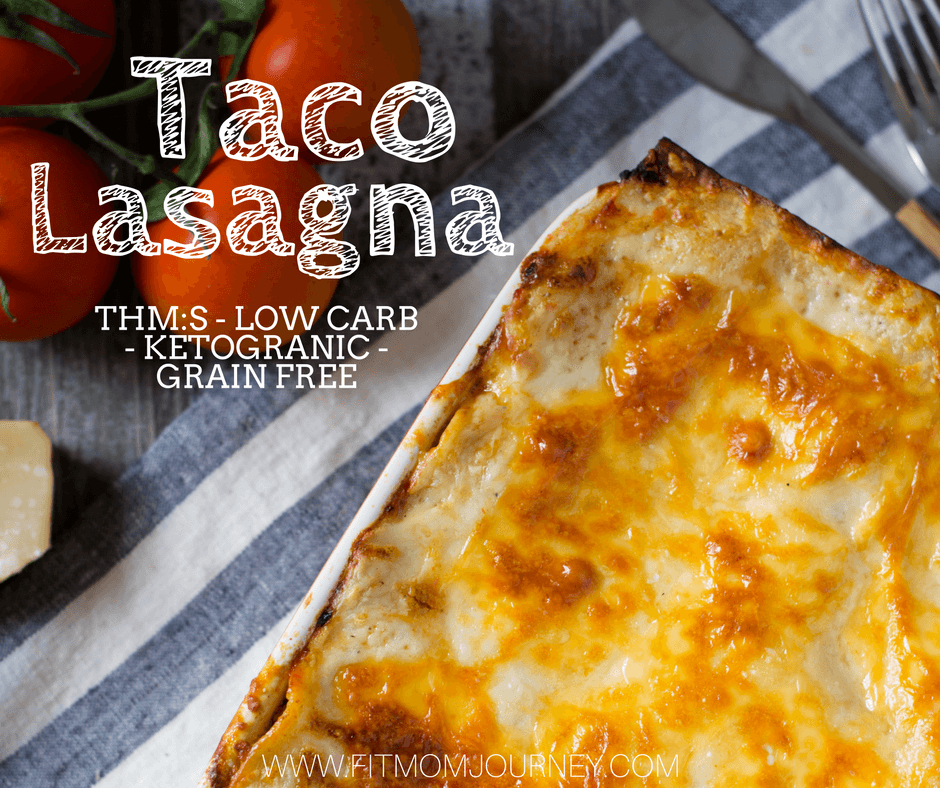 Looking for a quick weeknight dinner? Try my Trim Healthy Mama Taco Lasagna! It's THM:S, low carb, grain free, ketogenic, and is on the table in 30 minutes or less - only 7 ingredients required!