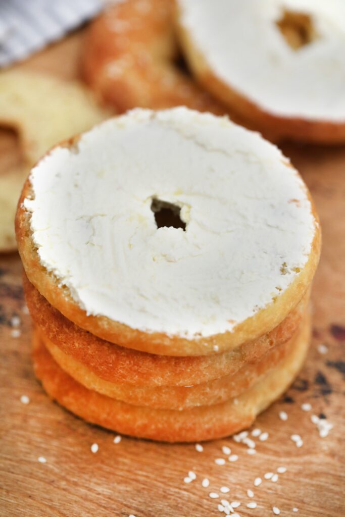 Haven't had Keto Fathead Bagels yet? Give this Fathead Bagel Recipe a try! They're easy, Ketogenic, a THM:S, Low Carb, and even Sugar Free.