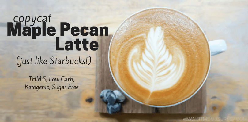 Are you ready for fall and Starbucks' new drink? Try my Copycat Maple Pecan Latte for delicious Ketogenic, Sugar Free, Low Carb, THM:S version that tastes just like fall!