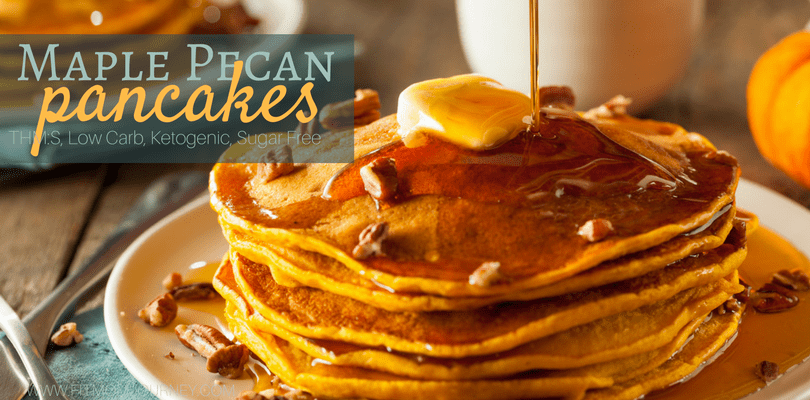 Are your taste buds ready for Maple Pecan Almond Flour Pancakes (Keto, THM:S, Low Carb, Sugar Free)? Your entire family will LOVE these and they're easy to whip up in the morning!