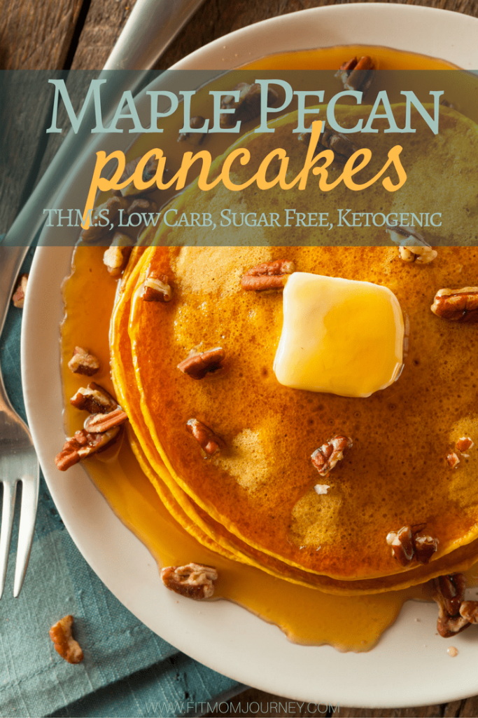 Are your taste buds ready for Maple Pecan Almond Flour Pancakes (Keto, THM:S, Low Carb, Sugar Free)? Your entire family will LOVE these and they're easy to whip up in the morning!
