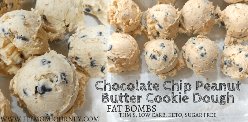 Chocolate Chip Cookie Dough Peanut Butter Fat Bombs