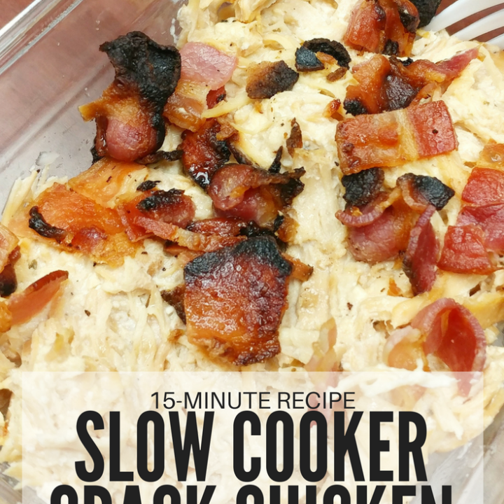 Have a busy night ahead of you? Make Slow Cooker Crack Chicken (THM:S, Low Carb, Ketogenic) in less than 5 minutes in the morning + 10 minutes at night!