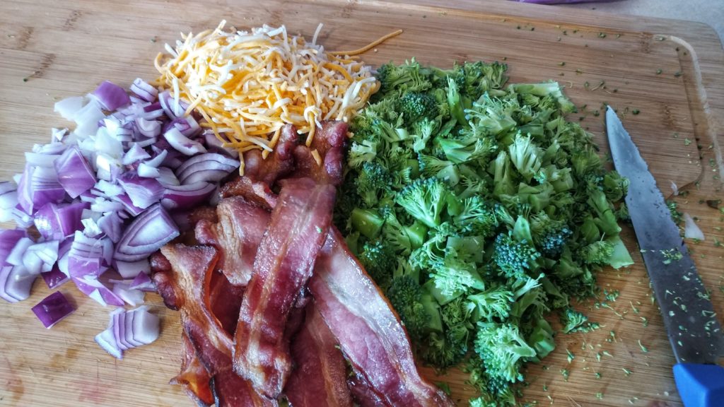 Keto Broccoli Salad {THM:S, Low Carb, Ketogenic} Broccoli salad with bacon, mayo, and a hint of sweeteness has been around forever.  I can’t actually remember the first time I tried it...it’s just always been something I’ve been familiar with.  The best version, in my opinion, is the Amish version (don’t the Amish make everything better?).  Their dressing uses sugar, but I subbed that out for Lakanto Classic Monkfruit sweetener.