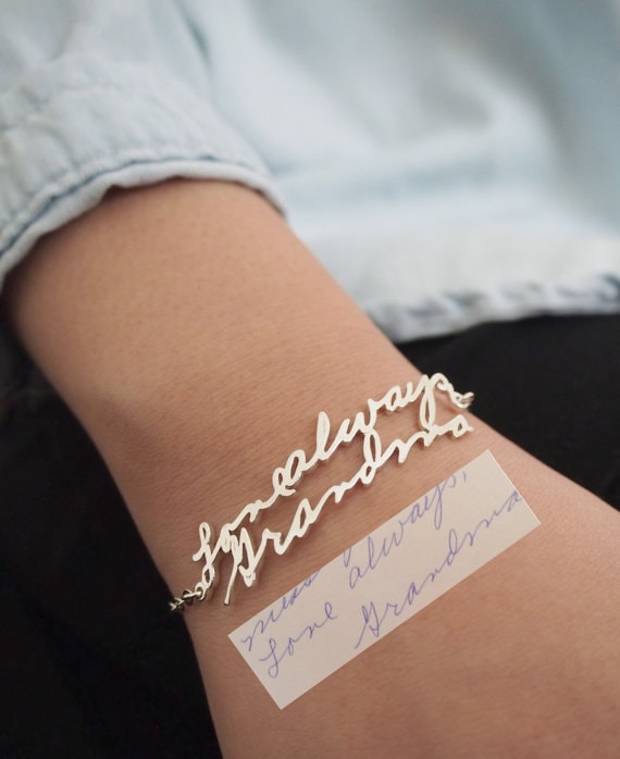 handwriting bracelet - mother's day gifts 2018