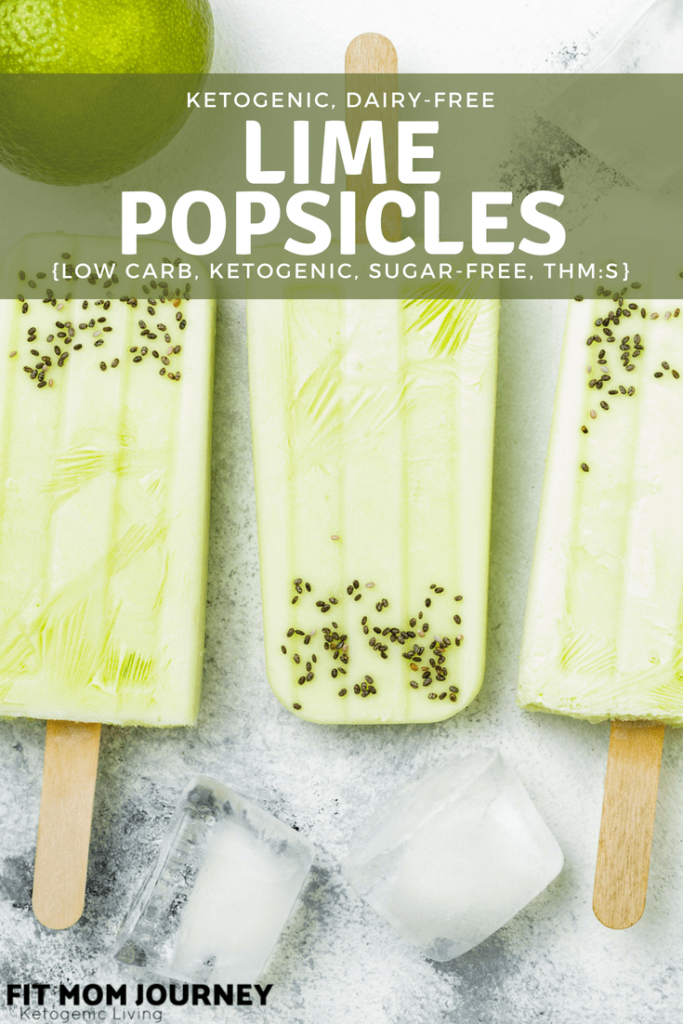 These Keto Lime Popsicles are a fun summer treat for all ages. They are dairy-free, low carb, a THM:S fuel, and of course sugar-free!