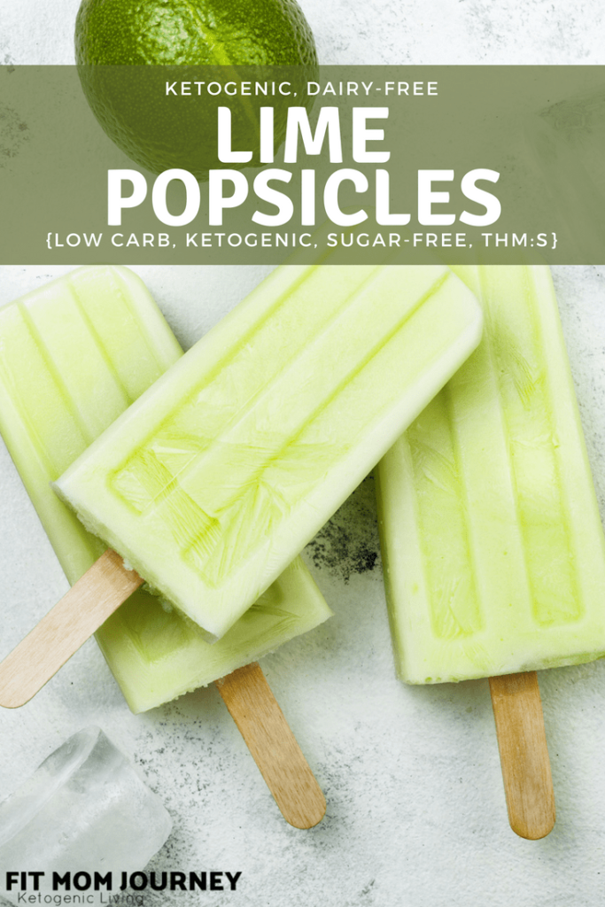 These Keto Lime Popsicles are a fun summer treat for all ages. They are dairy-free, low carb, a THM:S fuel, and of course sugar-free!