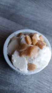 Keto Salted Caramel Ice Cream is sugar-free sweet cream ice cream with honest-to-goodness keto chewy caramel chunks swirled within the ice cream.  The ultimate indulgence that comes in at under 2 net carbohydrates per 1/2 cup serving.