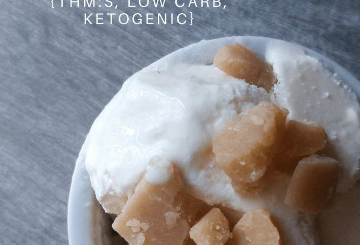 Keto Salted Caramel Ice Cream is sugar-free sweet cream ice cream with honest-to-goodness keto chewy caramel chunks swirled within the ice cream. The ultimate indulgence that comes in at under 2 net carbohydrates per 1/2 cup serving.