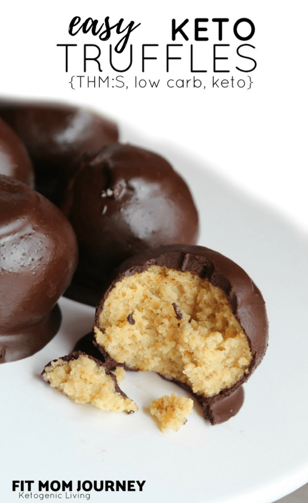 These Keto Truffles (with keto cake pop option) are delicious bites filled with cake and icing, and coated with a delicious chocolate so good you won't miss sugar!  They're so easy to make even the kids can help!