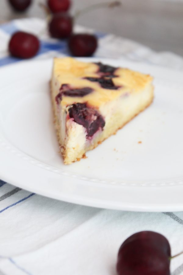 Low Carb Sour Cream Cake with Cherries Fit Mom Journey