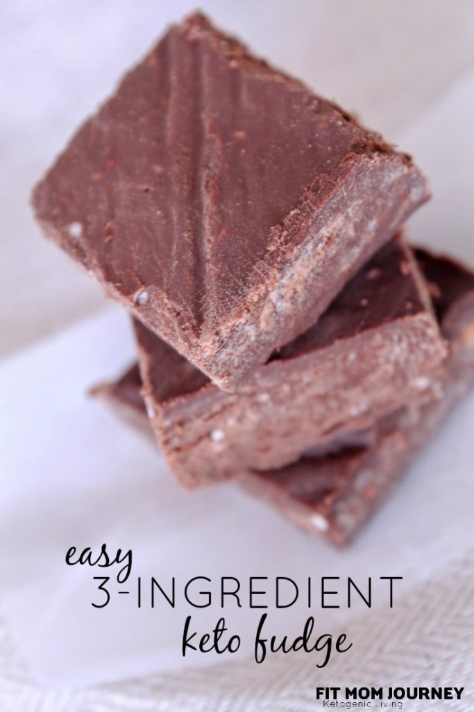 The easiest, most delicious Easy Keto Fudge you'll find.  With only 3 ingredients needed, you can make a batch in less than 5 minutes.  My Easy 3-Ingredient Keto Fudge is good on the counter or in the fridge and is great to keep on hand for when a craving hits!