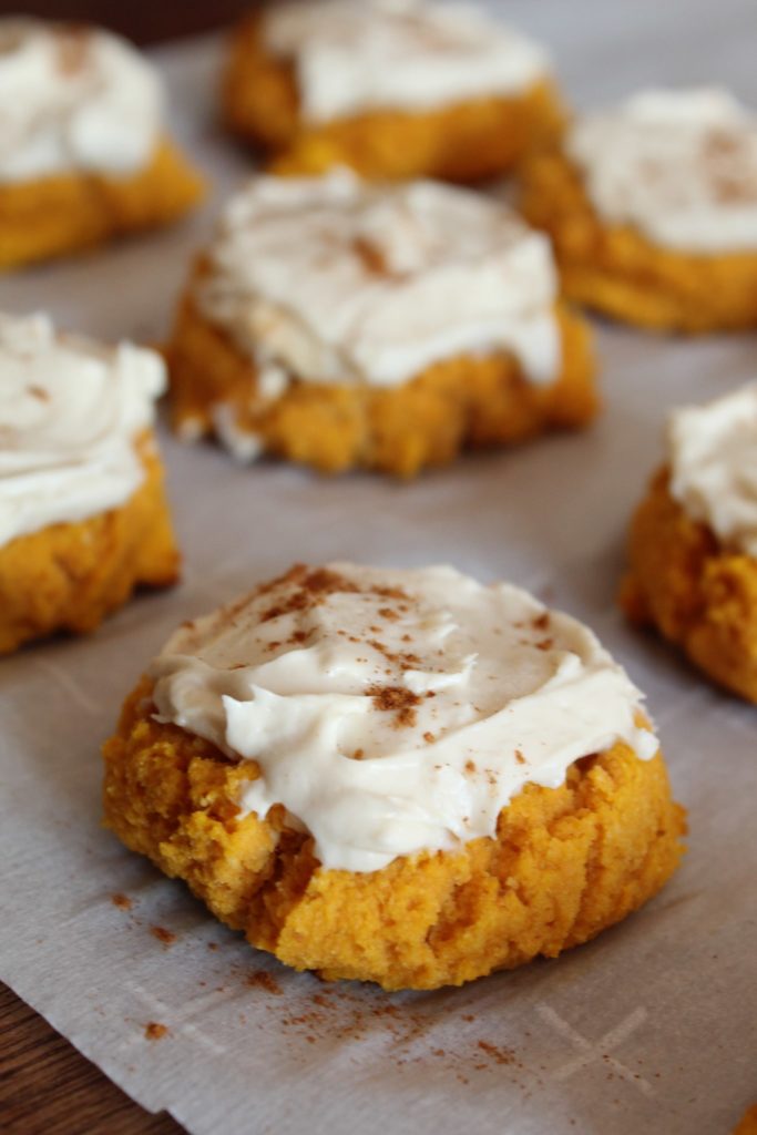 Softer than a regular sugar cookie, my Keto Pumpkin Cookies with Maple Cream Cheese Frosting are even more delicious.