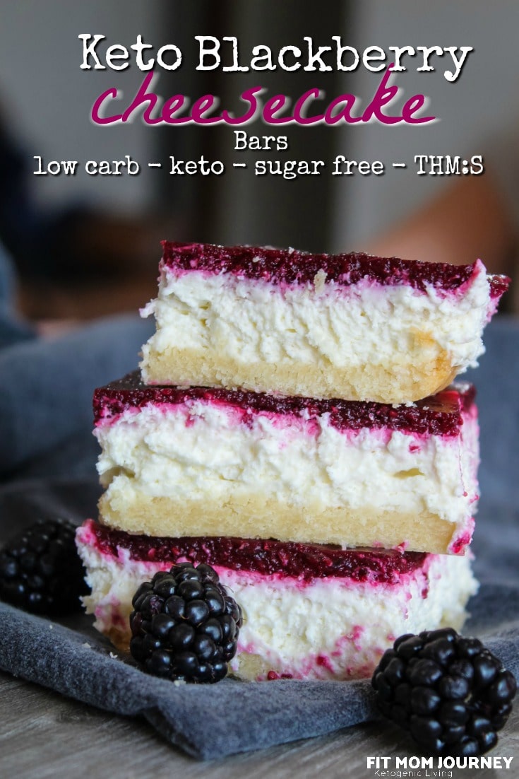 Keto Blackberry Cheesecake Bars (Blackberry Bliss Bars) - Fit Mom Journey