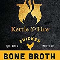 Chicken Bone Broth Soup by Kettle and Fire, Pack of 2, Keto Diet, Paleo Friendly, Whole 30 Approved, Gluten Free, with Collagen, 7g of protein, 16.2 fl oz