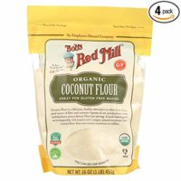 BOB'S RED MILL, Flour, Og2, Coconut, Pack of 4, Size 16 OZ, (Gluten Free Kosher 95%+ Organic)