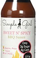 Simple Girl Sweet N’ Spicy BBQ Sauce 12oz - Low Sugar - With Molasses/Stevia - Gluten/Fat/MSG Free - Vegan - Compatible With Most Low Calorie Diets
