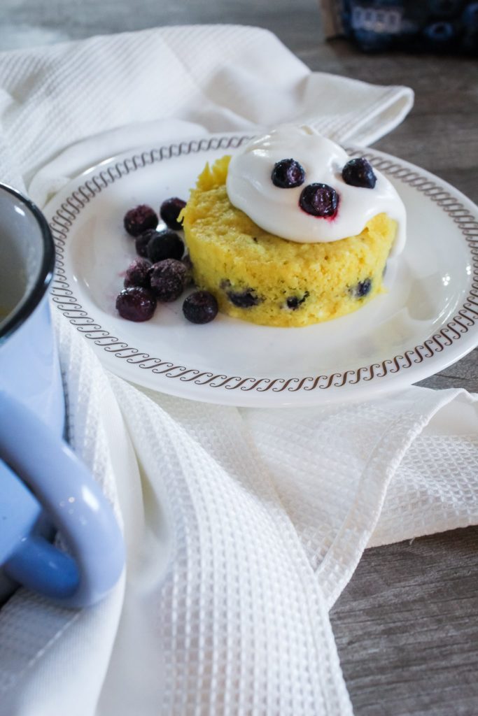 A creamy, delicious treat, this Keto Blueberry Mug cake is so easy to whip up and will satisfy any sweet craving you have!