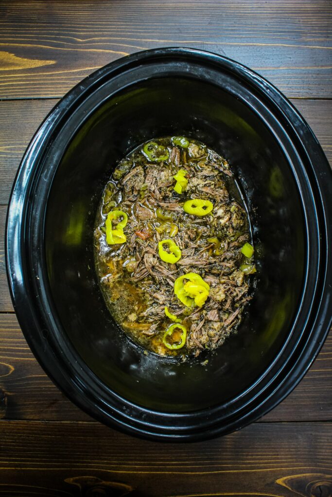 This slow cooker Italian beef is one of the best recipes around!  It’s easy, Ketogenic, and oh-so tender and flavorful.