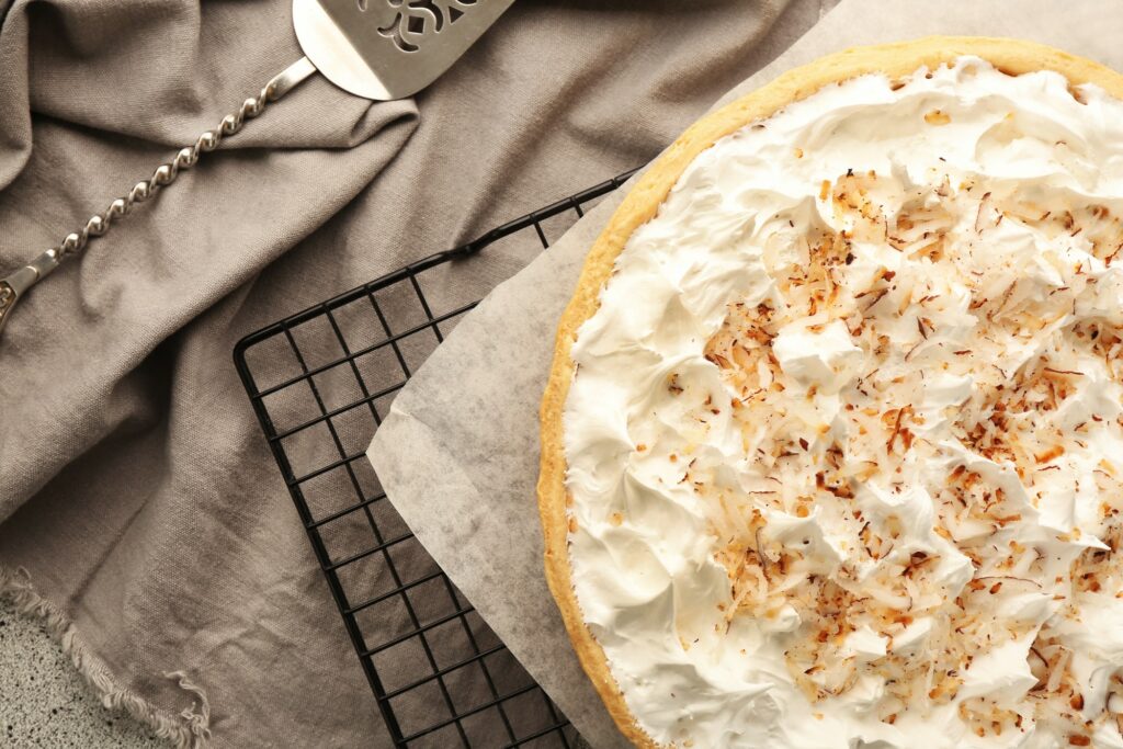 The perfect low carb pie for any holiday, Keto Coconut Cream Pie is a classic made sugar free, grain free, gluten free and sugar free!