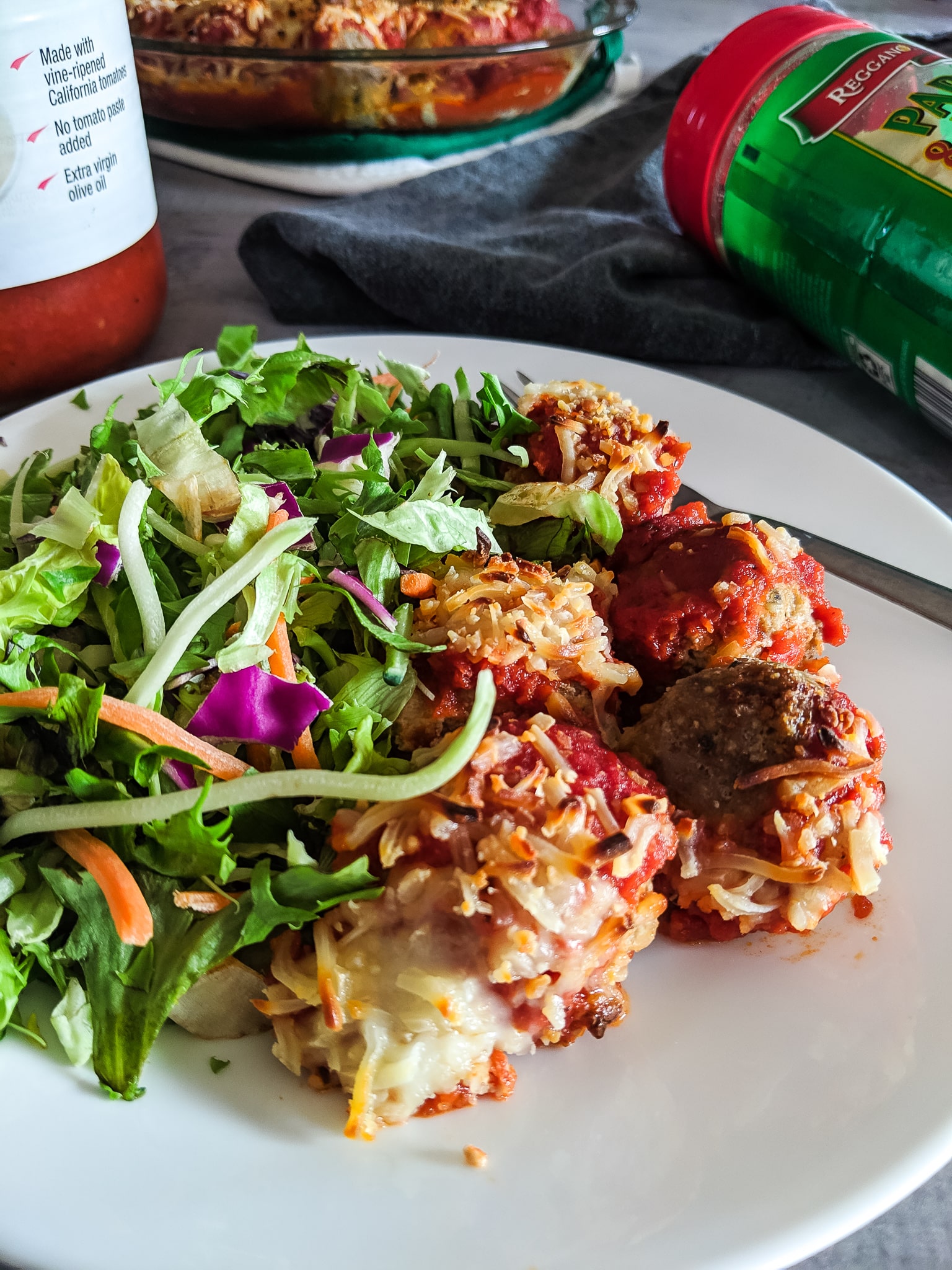 Keto Chicken Parmesan Meatballs