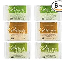 Miracle Noodle Shirataki Konjac Pasta and Rice Variety Pack, 7 oz (Pack of 6), Angel Hair, Rice, Fettucine, Zero Net Carbs, Low Calorie, Gluten Free, Soy Free, Keto Friendly