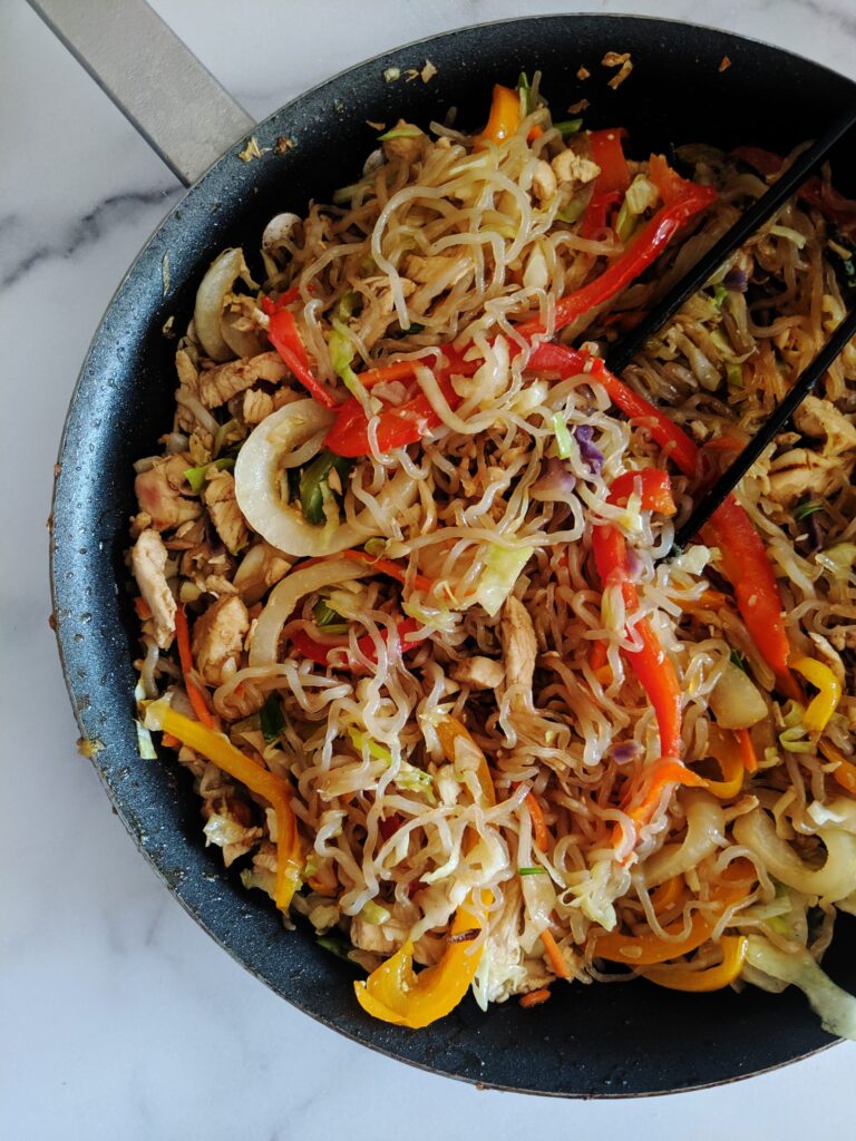 Making Keto Lo Mein is simple! With some chopping, frying, and tossing, you'll have a veggie and protein-packed lo mein that is ketogenic and a takeout copycat right in your kitchen.