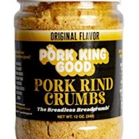 Pork King Good Low Carb Keto Diet Pork Rind Breadcrumbs! Perfect For Ketogenic, Paleo, Gluten-Free, Sugar Free and Bariatric Diets (Original) (Original, 12 Oz Jar)
