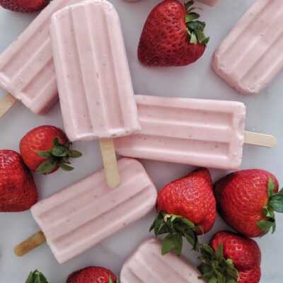 Keto Popsicles – Strawberry Cheesecake & Collagen