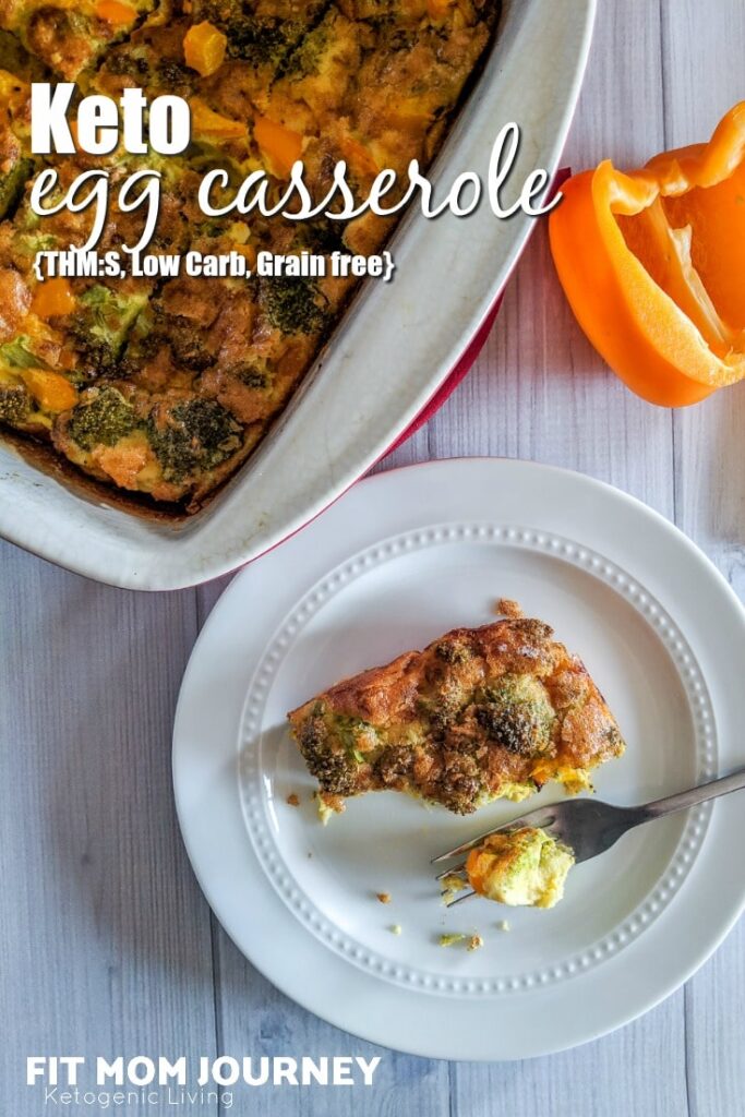 A recipe we've been making on repeat, Keto Egg Casserole is loaded with broccoli, peppers, and bursting at the seams with flavor!  I make one almost every week for my husband, which feeds him breakfast all week.