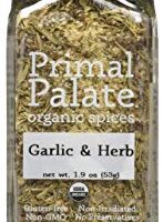Primal Palate Organic Spices Garlic & Herb, Certified Organic, 1.9 oz Bottle