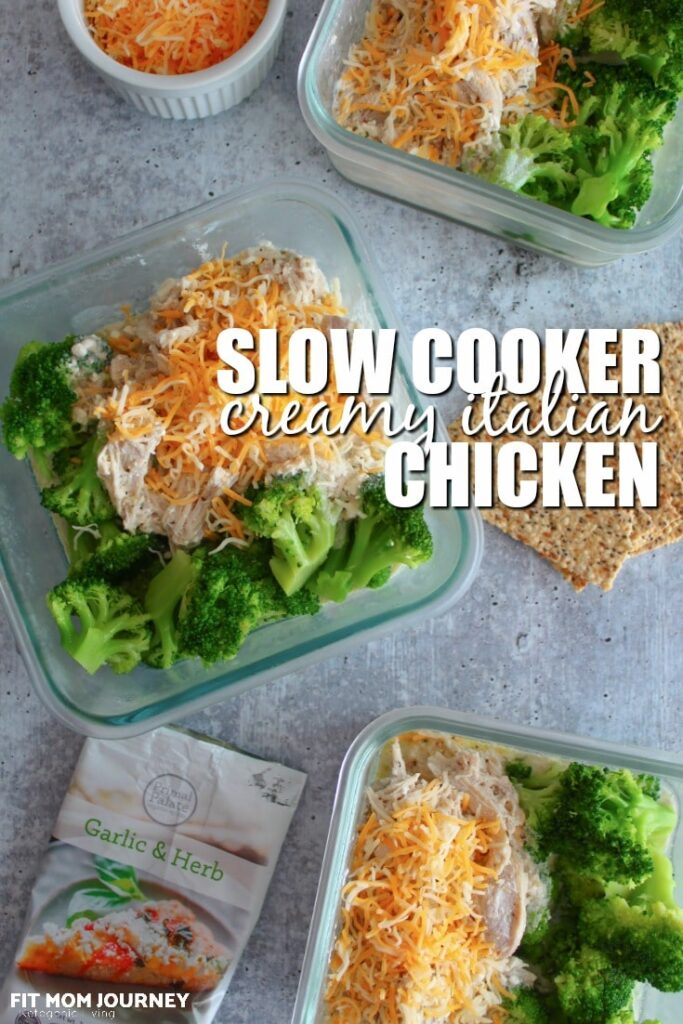 Slow Cooker Creamy Italian Chicken has been a family favorite of ours since I was in grade school.  Its easy, delicious, and requires no special ingredients.  Better yet, it can be customized to your macros or other dietary needs easily.