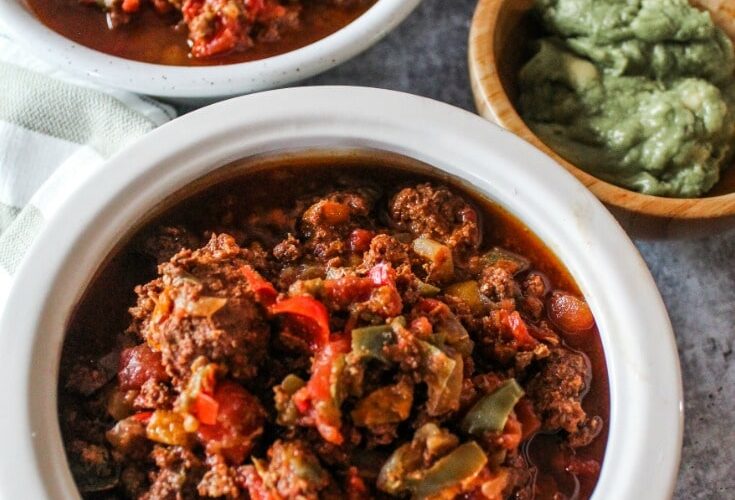 The best Keto Chili, packed with loads of healthy fats from grass-fed ground beef, vegetables, and of course that classic chili flavor with no beans! We have completely replaced our old chili with Keto Chili and love it.