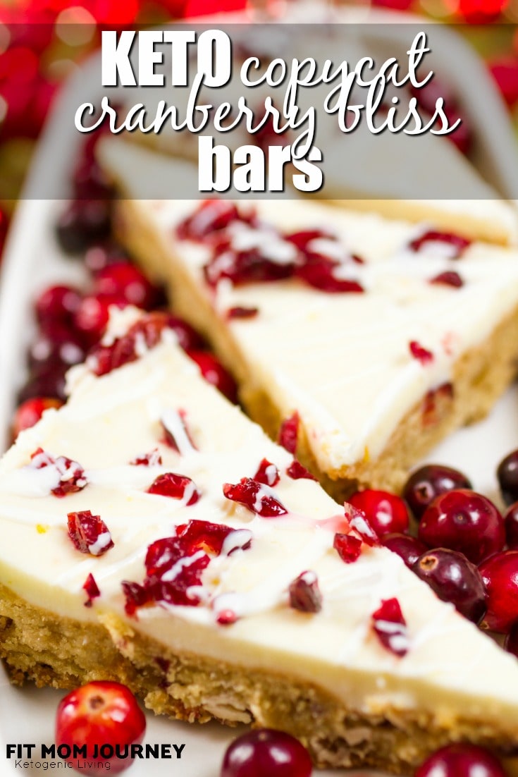 Keto Cranberry Bliss Bars - Fit Mom Journey