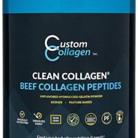 Collagen Peptides Powder 2lb (32oz) Jar - Clean Collagen® - Unflavored, Grass Fed, Paleo, Non GMO, Kosher - Highly Soluble Protein
