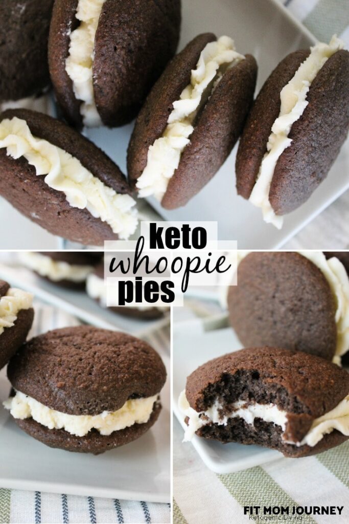 The best way to describe a whoopie pie is a round cake sandwich that's filled with lots of icing - and my Keto Whoopie Pies are classic, soft, and a fun treat!