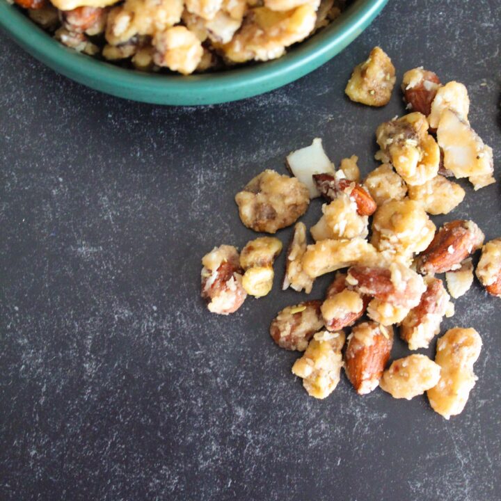 Low Carb Caramel Nut Snack Mix Fit Mom Journey