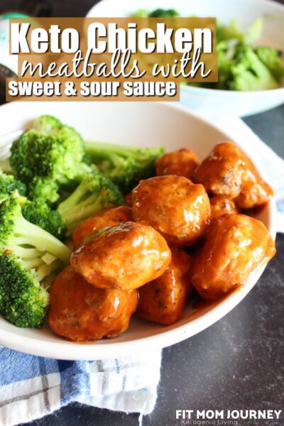 Keto Chicken Meatballs with Sweet & Sour Sauce {Paleo, Whole30, Low ...