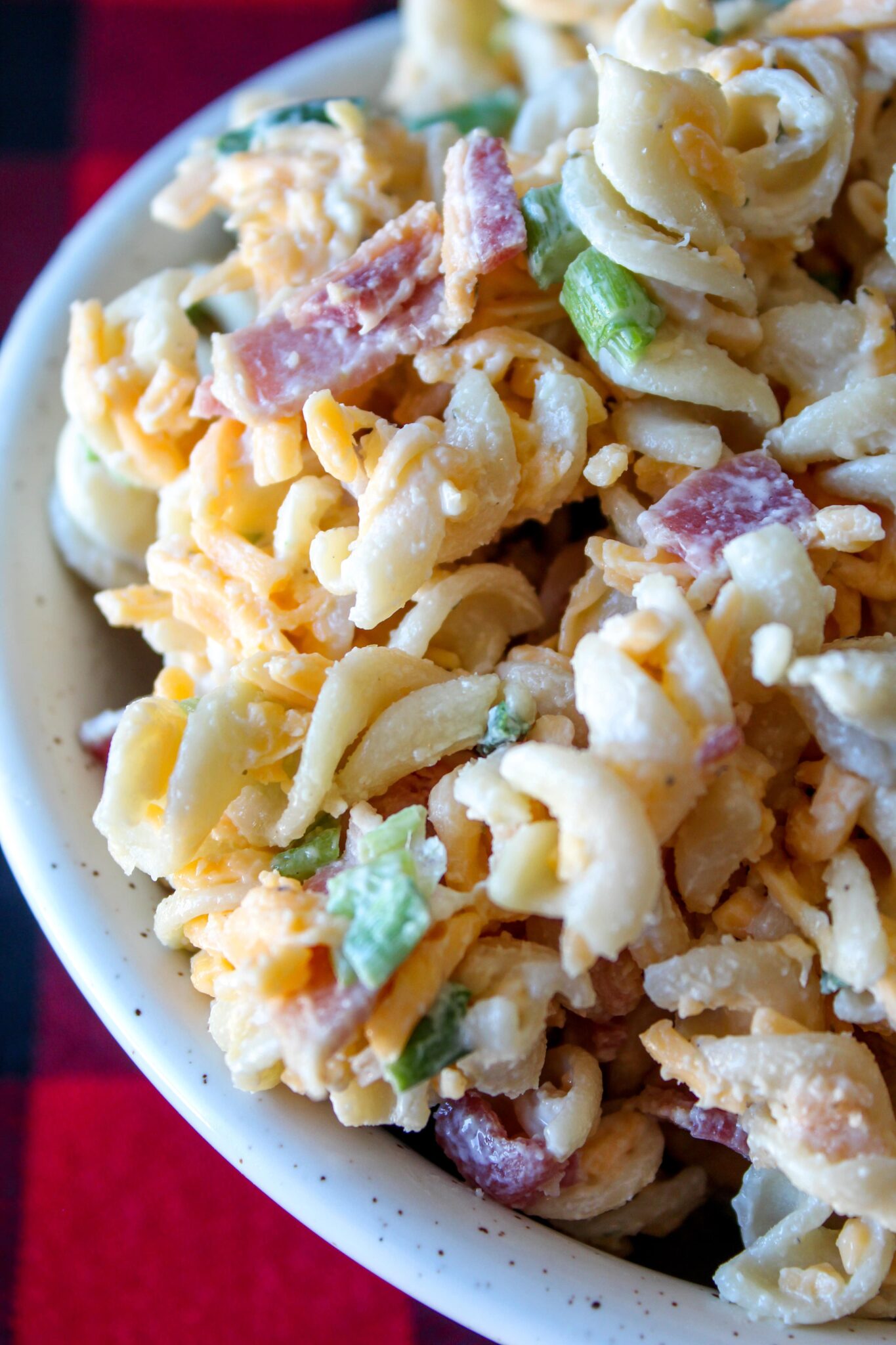 Low Carb Chicken Bacon Ranch Pasta Salad - Fit Mom Journey