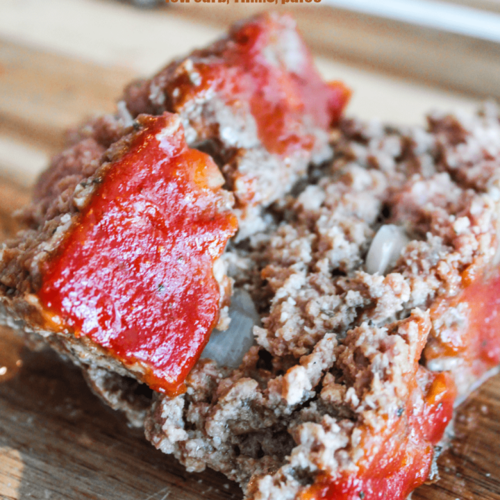 In cooler weather we all crave comfort foods, and for our family this Keto Meatloaf Recipe comes in handy when we want warm, hearty foods.  Top it with paleo ketchup or my own recipe {which I've shared} for a delicious, ketogenic dinner.